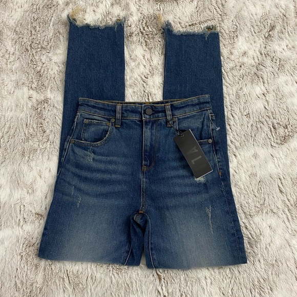 Women Straight Leg Jeans | HALE Jeans Size 25 | High Rise Straight Leg Jeans - Picture 1 of 14